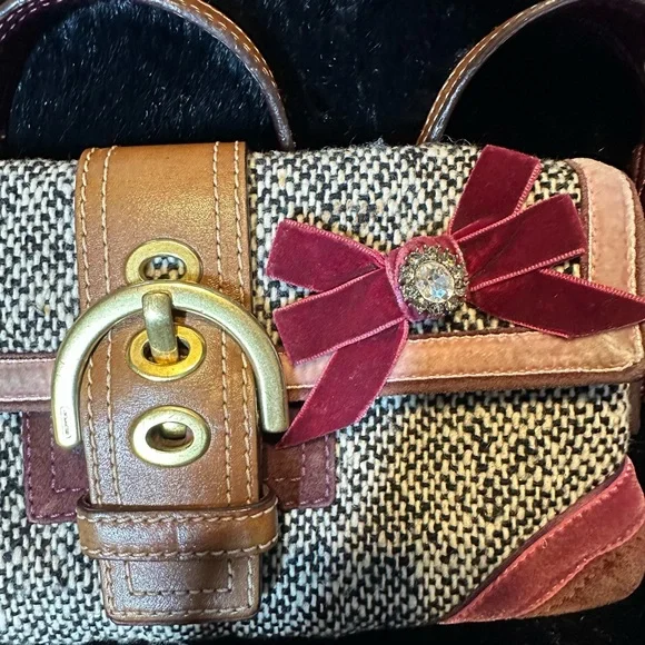 Coach Y2K Vintage Tweed Demi Hobo Flap - Picture 8 of 13